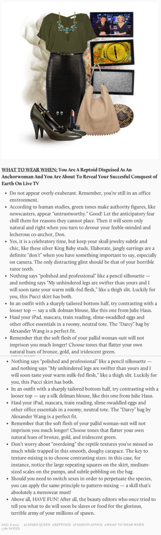 Illustration for article titled Here's Clothing Advice for the Modern Supernatural Woman